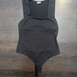 NWOT Free People She's So Sleek Black Bodysuit Size Medium